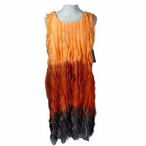 Notations sunset ruffle dress NWT size L